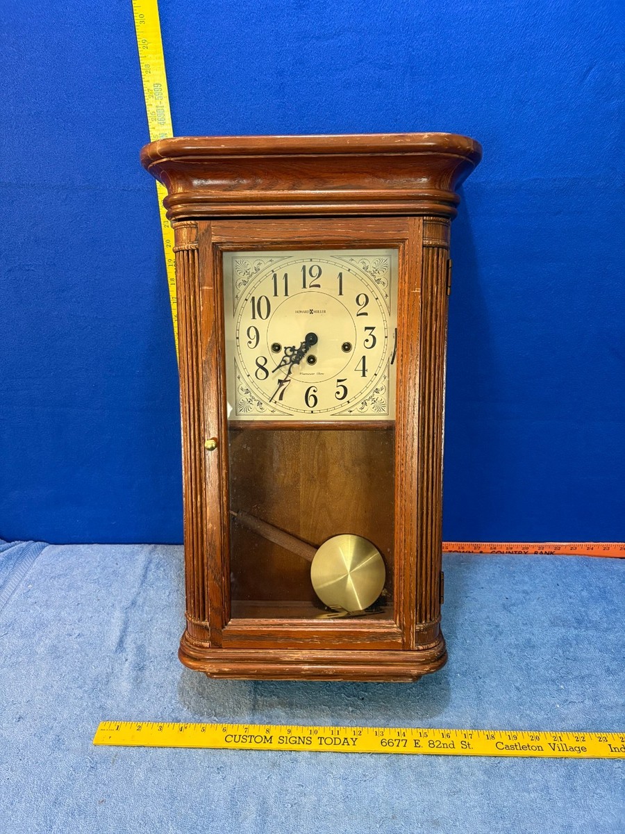 Howard Miller 613-108 Oak Wind Up Wall Clock Westminster Chime NO