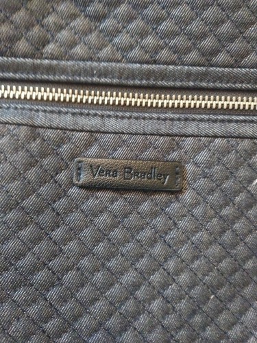 Vera Bradley Large Traveler Duffle Bag Quilted Microfiber Classic Black - Picture 12 of 15