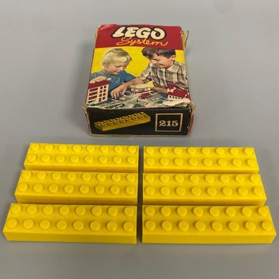 LEGO SYSTEM 215 GELBE STEINE KONSTRUKTION RETRO VINTAGE BAUTEILE TEILE