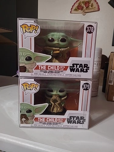 Funko Pop! Star Wars The Mandalorian Vinyl The Child Lot of 2 Baby Yoda Grogu