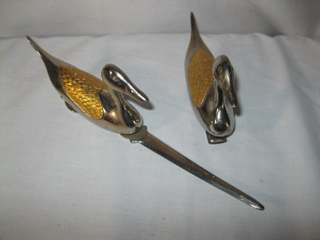 VTG REXEL BAMBI GERTY Duck Letter Opener & Stapler Set / Made in Great Britain