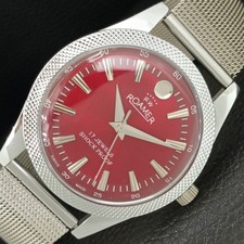 ROAMER HAND-WINDING SWISS RED COLOR DIAL WATCH REFURBISHED a444896-1