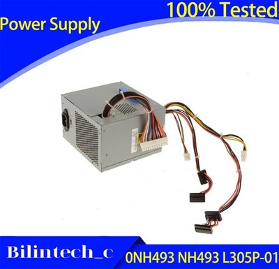 FOR   E520 E521 Desktop 305W Power Supply 0NH493 NH493 L305P-01 #vn