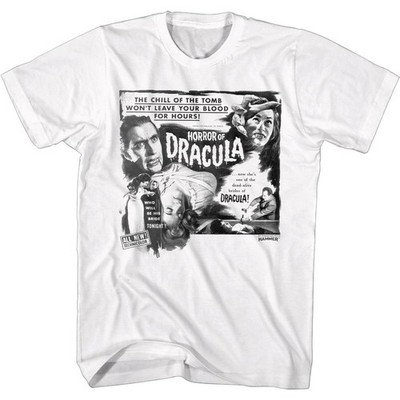 Hammer Horror - Black & White Horror Of Dracula - Short Sleeve - Adult - T-Shirt