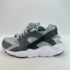 Size 4Y GS - Nike Huarache Run Low Gray Youth Big Kids Black