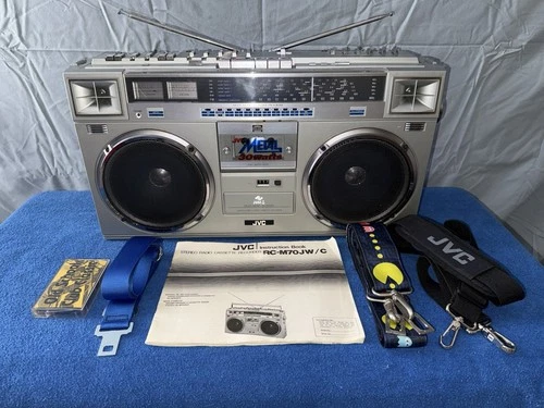 JVC RC-M70JW boombox stereo cassette phono/linein input headphone jack manual