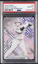 2025 TOPPS FINEST PEARL CHECKERBOARD #16 SHOHEI OHTANI 55/60 PSA 10
