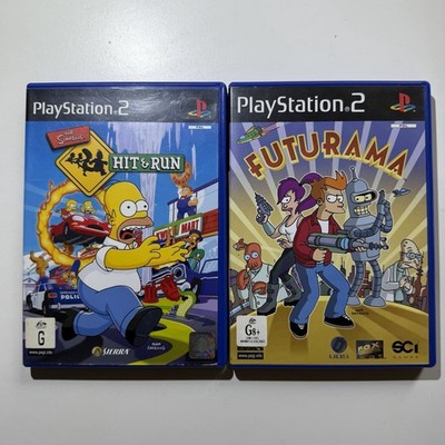 The Simpsons Hit And Run & Futurama PS2 Games VGC PAL PlayStation 2 Black Label