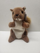 Ty Beanie Baby Nuts the Squirrel DOB January 21, 1996