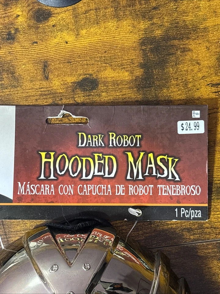 Amscan Dark Robot Hooded Mask Gold Color - Image 2 of 4