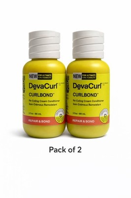 Deva Curl CurlBond Re-Coiling Cream Conditioner 3 oz Travel Size 2 pack  