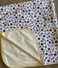 Flannel Receiving Blanket w/Crochet 45x45