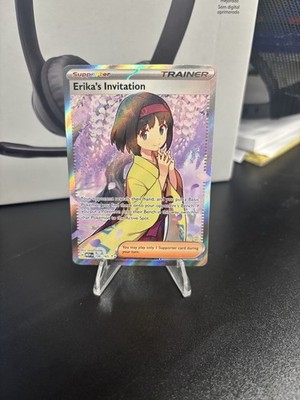THE POKEMON ERIKA'S INVITATION 196/165 SV2A POKEMON CARD 151 full art holo