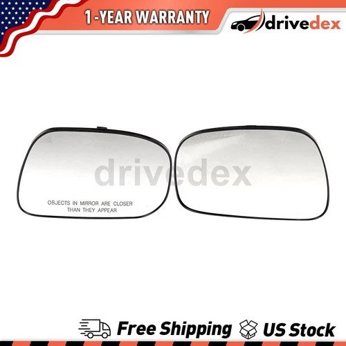Pair Dorman - HELP Door Mirror Glass Fits 2002 2003 2004 2005 2006 Toyota Camry