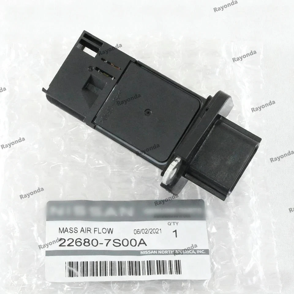 Medidor sensor de flujo de aire másico genuino Nissan Infiniti OEM MAF 22680-7S000 Foto 2 de 3