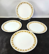 Vintage Set of 4 Corelle Butterfly Gold Dinner Plates 10" Good