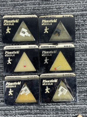   Lot of 6   Vintage Diamond Pfanstiehl Stereo & Mono Needles Stylus Phonograph