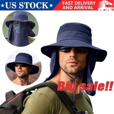 Wide Brim Sun Hat UV Protection Bucket Cap For Hiking Camping Fishing Safari Men
