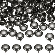 9mm Round Dome Rivet, 180 Pcs Metal Spike Spot Punk Stud, Brown