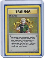 WoTC POKEMON TCG GYM HEROES TRAINER LT. SURGE HOLO RARE 17/132 - LP/MP on eBay