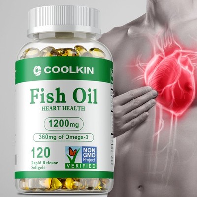 Fish Oil 1200mg - Omega-3 EPA & DHA, High Strength Antioxidant, Heart Health 