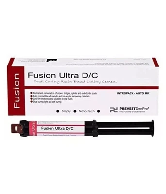 PREVEST DENPRO Prevest FUSION ULTRA DC Dual Curing Resin Based Luting Cement 9gm automix