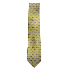 Tommy Hilfiger Green Whale Nautical Print Tie 100 Silk Classic Novelty Necktie