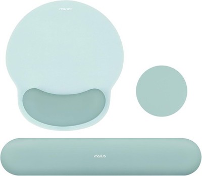 Mouse Pad and Keyboard Wrist Rest, 3-In-1 Gel Memory Foam Ergonomic Mouse Pad wi