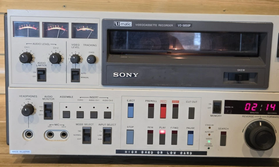 Vintage Sony V0-5850P U-Matic Video Cassette Recorder Videorecorder PAL (Teile) - Bild 2 von 4