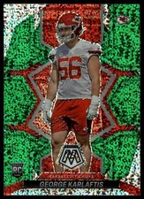 2022 Panini Mosaic #377 George Karlaftis Sparkle Green SSP