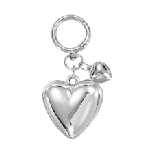 Resin Cute Heart Keychain for Women for Handbag Silver