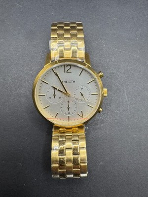 The 5th London Unisex Watch Gold Tone Stainless Steel White Face 38MM Brand New