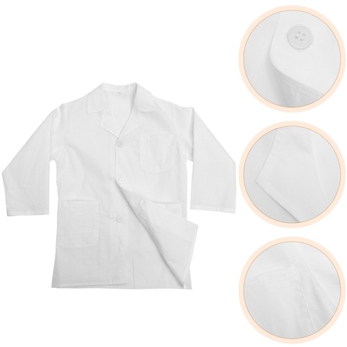 Children's Lab Coat Lovely Scientist Toddler White Coats for Kids - Picture 7 of 12
