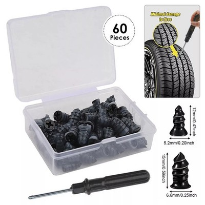 60 P Tire Repair Kit DIY Flat Tire Repair Car Truck Motorcycle Home Plug Patch=