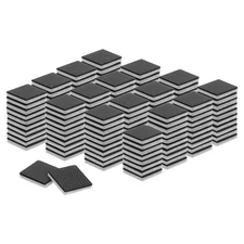 160 Pcs 1" Square Felt & EVA Furniture Pads, Floor Protectors, Gray+Black