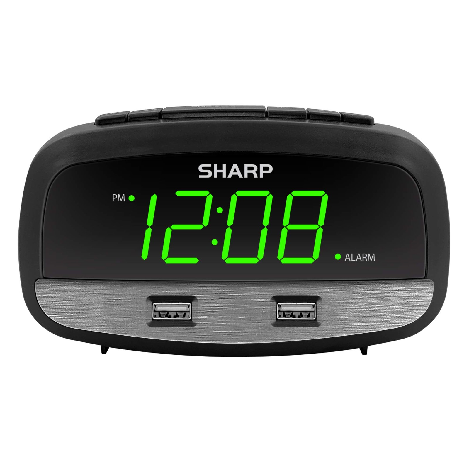 With Alarm And Dual Usb Fastcharge Charging Ports  Charge...