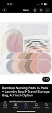 NURSING PADS LOT OF 14 Pair Wegreeco Bamboo Nursing Breastfeeding Washable baby