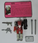 1993 GI JOE DESTRO V4 ACTION FIGURE/FILE CARD/MISSILE/LASER RIFLE/SUBMACHINE GUN