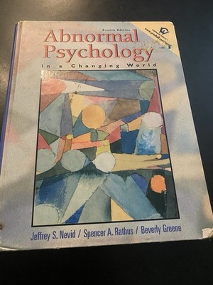 Abnormal Psychology In A Changing World Fourth Edition Hardcover Prentice-Hall