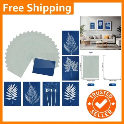 Artistic Cyanotype Paper Kit - 24 Sheets with Transparent Board for Sun Printing - Image 1 of 4