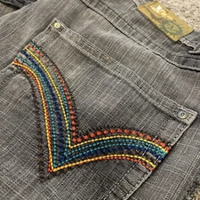 VTG Y2K EX A Jeans Mens 40x34 Blue Baggy Wide Leg Grunge Punk Skater Jnco