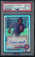 KEVIN MADE 2021 BOWMAN CHROME REFRACTOR AUTO RC #/499 PSA 10 NATIONALS AUTOGRAPH