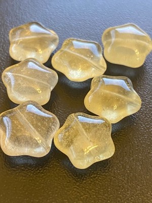 Single Libyan Desert Glass Star Bead 10-12mm - Natural Meteorite Impact Glass