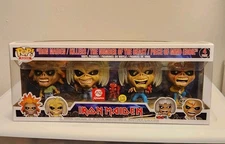 Funko Pop Rocks Iron Maiden Eddie Vinyl Set 4 Pack AE Exclusive Glow In The Dark