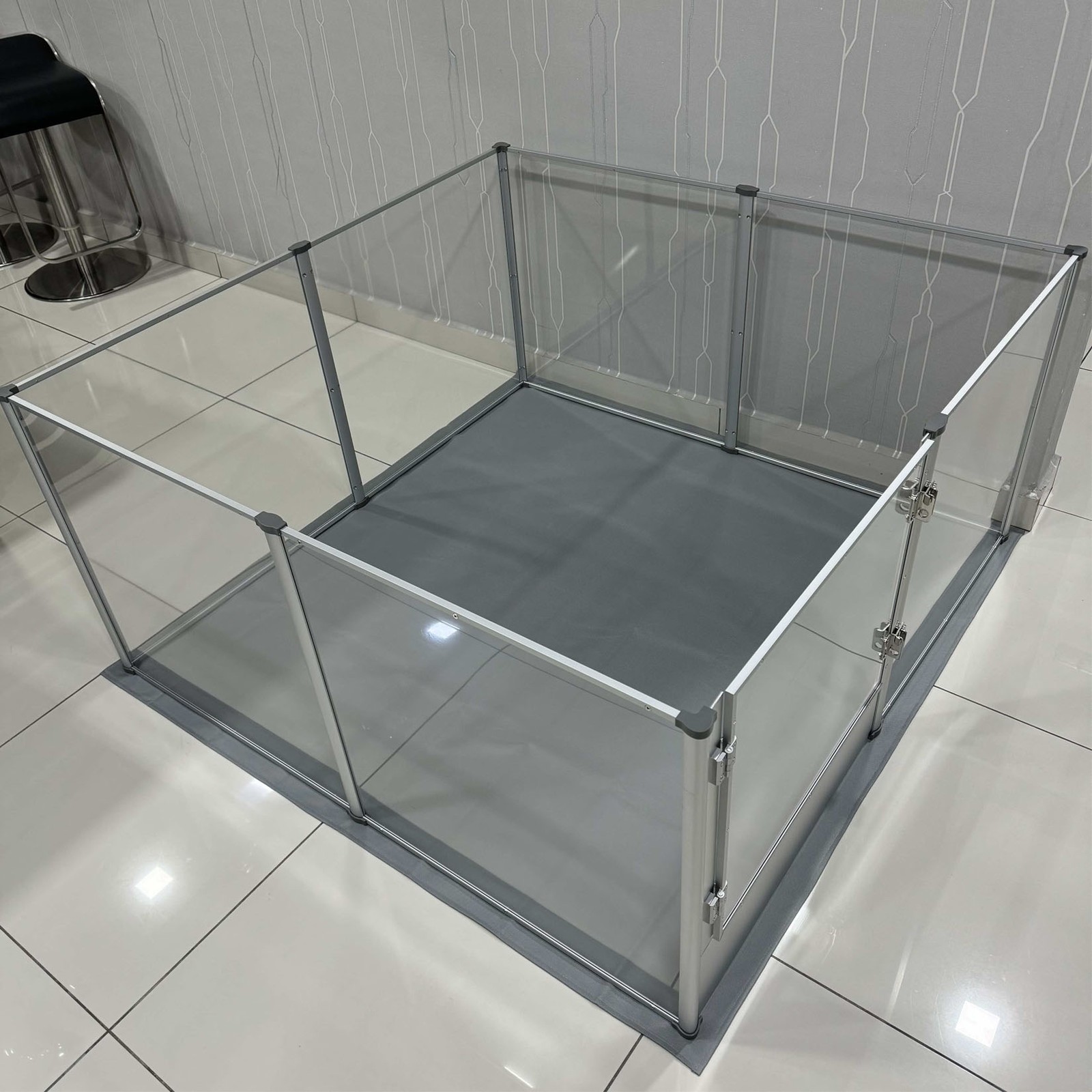 48"" Width Pet Dog Playpen Clear Acrylic Play Pen Fence for Small Animals Puppies