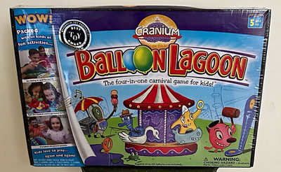 Cranium Balloon Lagoon 4-in-1 Carnival Game Ages 5+ 2-4 Players Batteries. NIB!