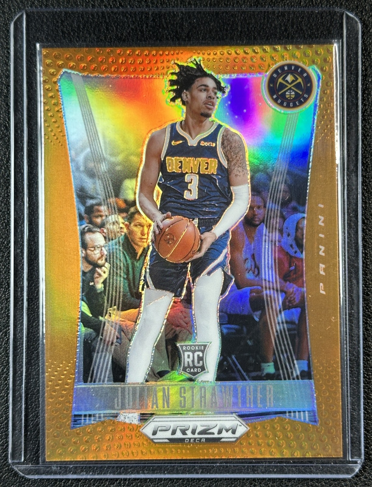 JULIAN STRAWTHER 2023-24 PANINI PRIZM DECA #298 ROOKIE ORANGE RC 29/49 NUGGETS