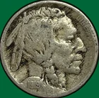 1919 Buffalo Nickel Fine F Coin #34752