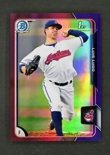2015 Bowman Chrome #BCP29 Luis Lugo /250 Purple Refractor 1st Bowman Cleveland