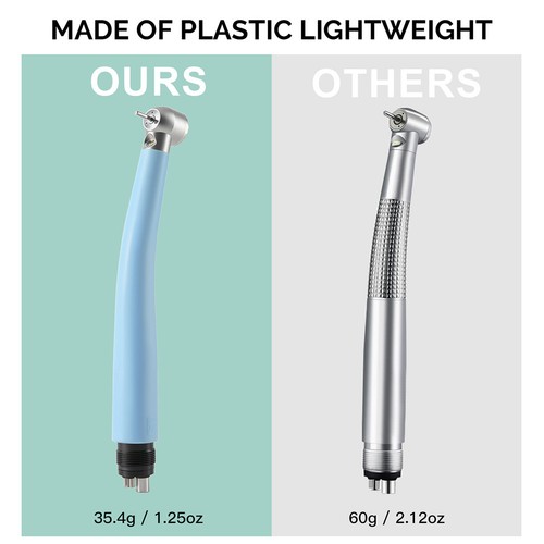 5 Pcs Dental E-generator LED High Speed Handpiece Push Button 4 Hole Blue Color - Picture 16 of 18